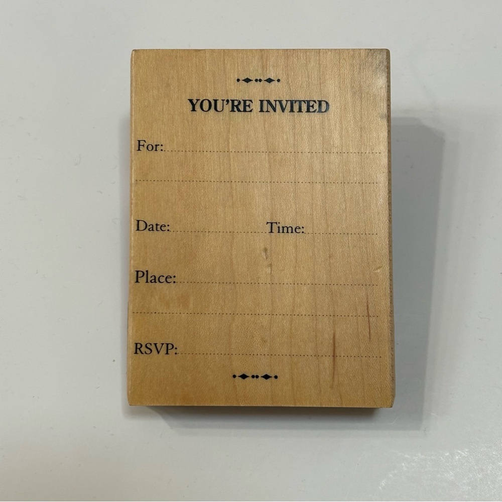 Recollections You're Invited Rubber Stamp